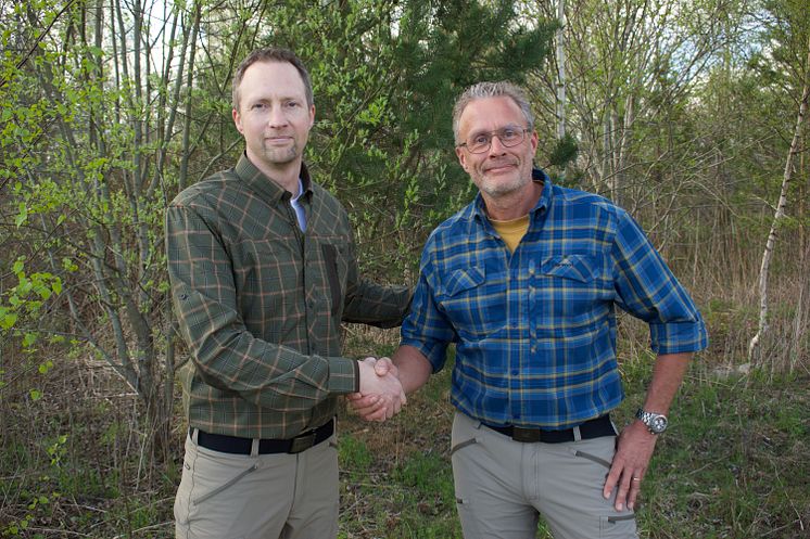 Andreas Esbjörnsson med Rainer Rüssel.