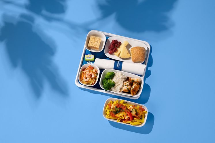 Discover Airlines Premium Eco Hot Meal