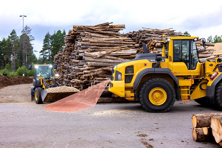 Volvo hjullastare med Collision Mitigation System
