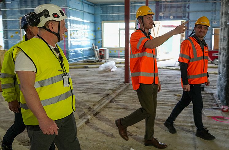 Inspektion i bygget av Norra Hallsås skola april 2025
