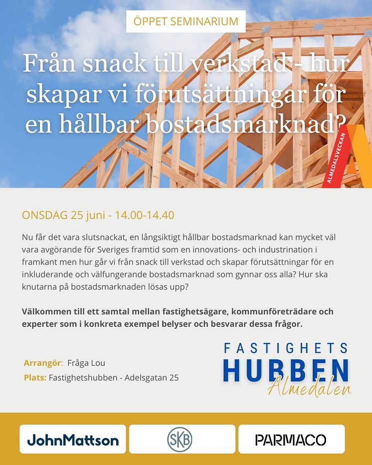 Inbjudningsflyer till seminarium 25 juni kl 14