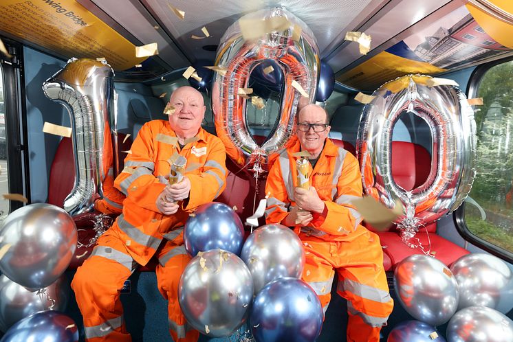 Billy and John celebrate 100 years of service at GNE.