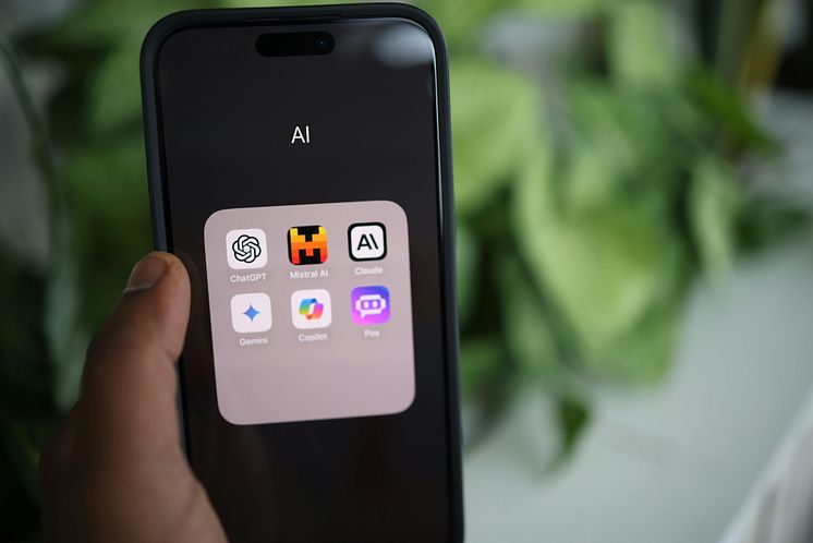 AI-tjänster på en mobiltelefon
