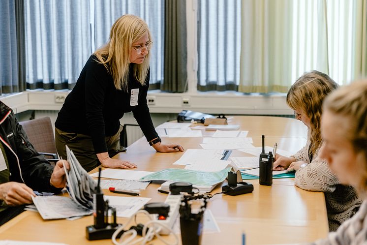 Stabsassistenter vid övning Matteus