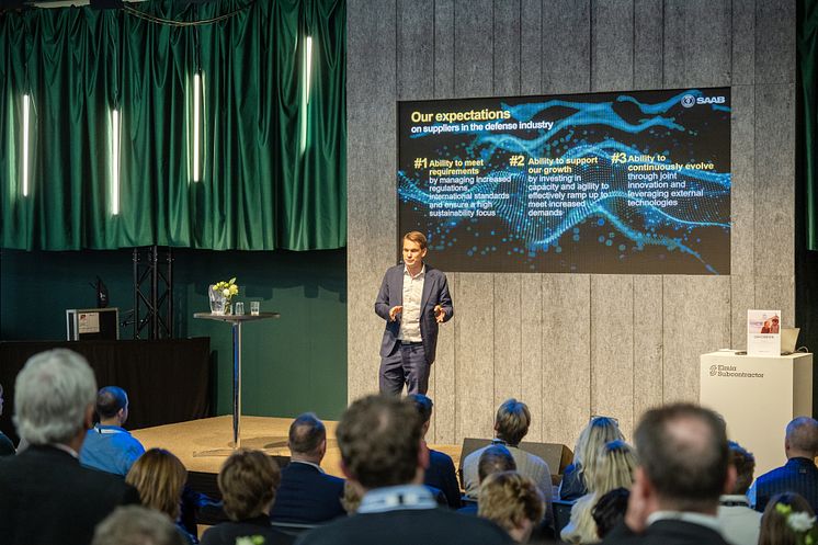 Keynote speaker Kristofer Ternstedt, Saab, Elmia Subcontractor 2024