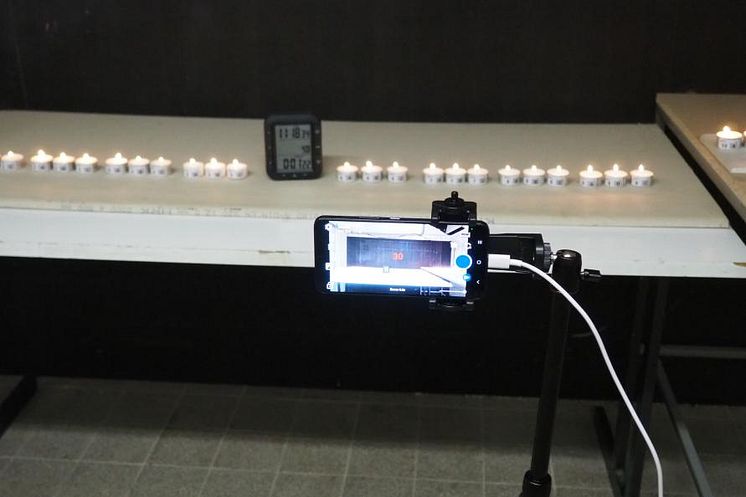Brinntid test setup