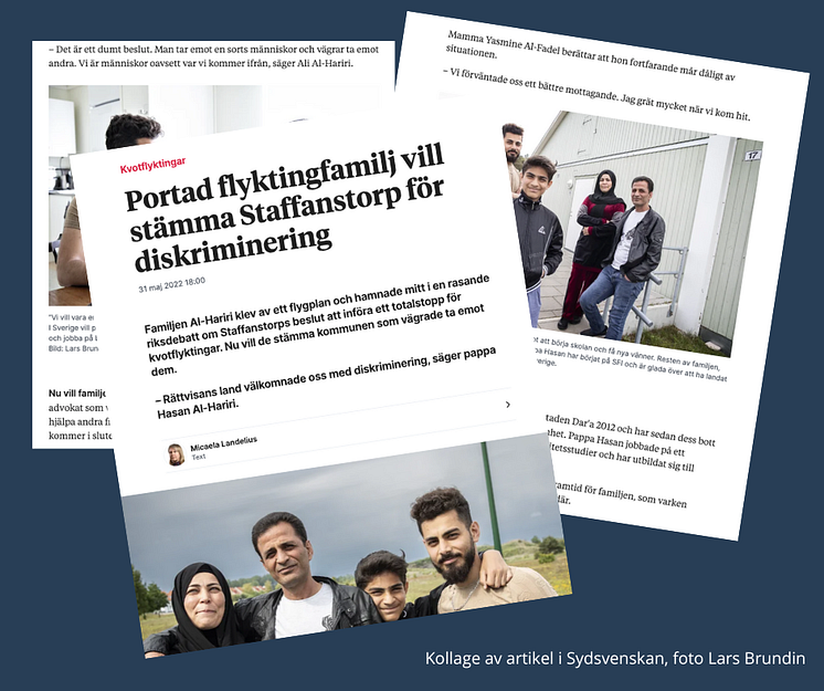 Kollage av artikel i Sydsvenskan, foto Lars Brundin.png