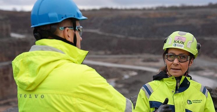 Fredrik Tjernström, Volvo CE och Marie Apelgren, Heidelberg Materials