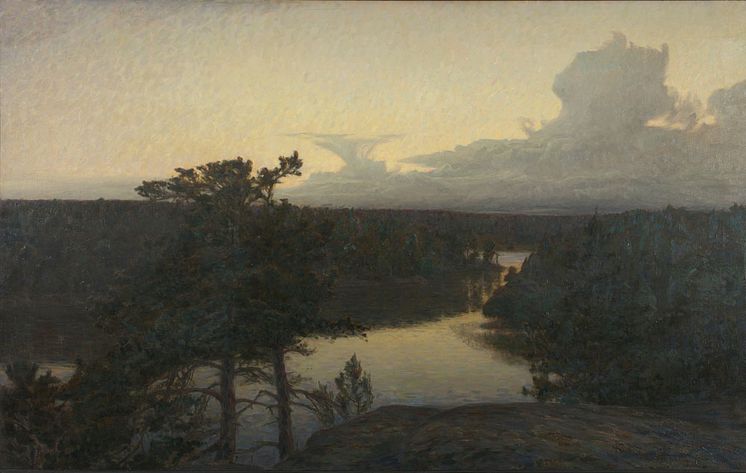 Prins Eugen, Det klarnar efter regn, 1904. Olja på duk, 100 x 160 cm. 