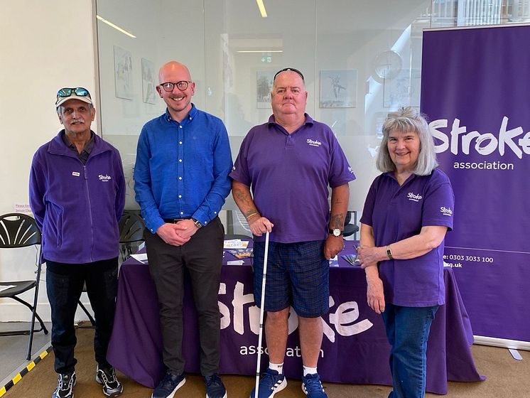 Volunteers Kelly Sagar (left), Ian Hunter and Belinda Stansfield  with Brian Leishman MP.jpg