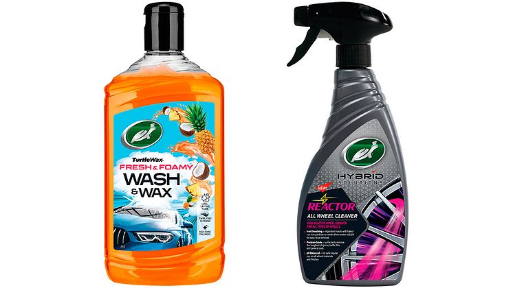Turtle Wax - Fresh & Foamy Shampoo och Hybrid Solutions Reactor All Wheel Cleaner_web.jpg