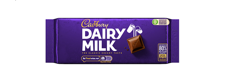 Cadbury 80% Recycled Packaging