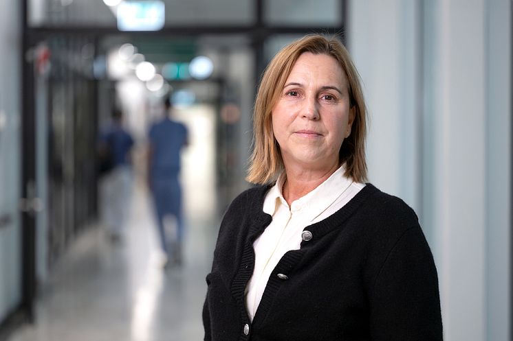 Bild av Corinne Pedroletti, chefläkare på Danderyds sjukhus.