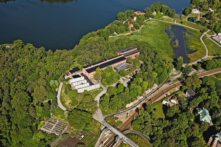 Flygfoto Norra Djurgården 1:46, Lilla Frescati, Stockholm