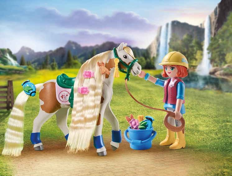 Ellie & Pferd mit Kreppeisen (71639) von PLAYMOBIL