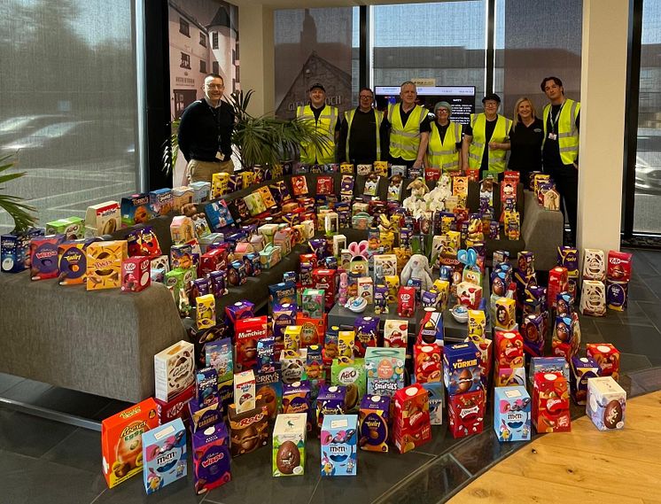 ng homes collects Easter Egg donation