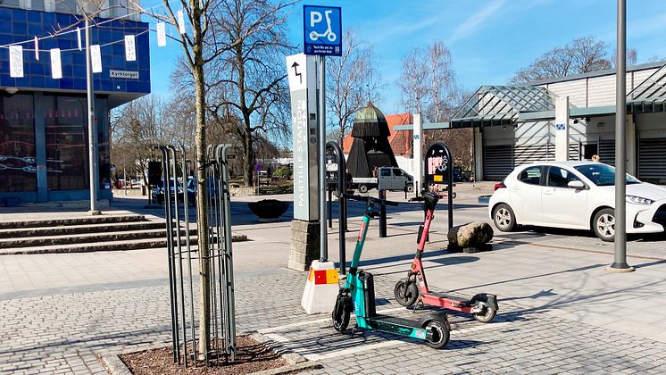 Uppställningsplats för elsparkcyklar