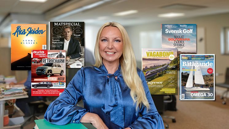 Annika Lindecrantz med tidningar
