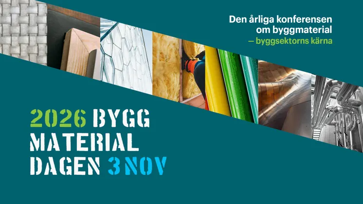 Byggmaterialdagen 2026 den 3 november på Stockholmsmässan 
