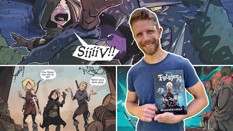 Martin Nihlén med boken Fylgjor - Väsenväktarna.
