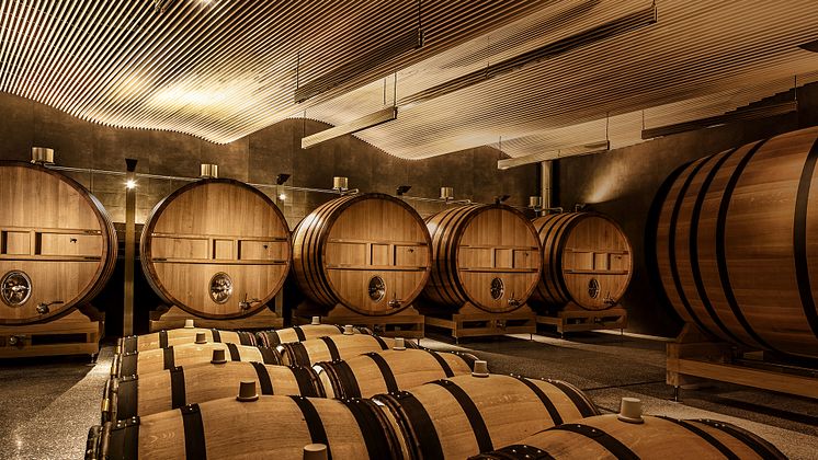 New barrel room at Billecart Salmon