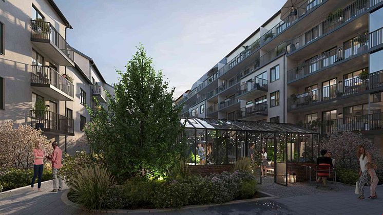 Brf Havsbrisen exteriör gård