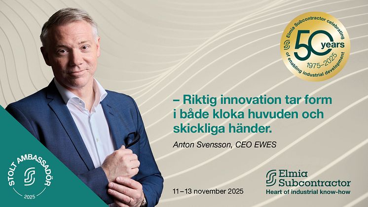 Elmia Subcontractor Ambassadör 2025 EWES AB