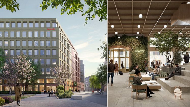 Kvarteret Hjärtat. Hotell och kontorsbyggnad, Södra city, Uppsala. Arkitekterna Krook & Tjäder.