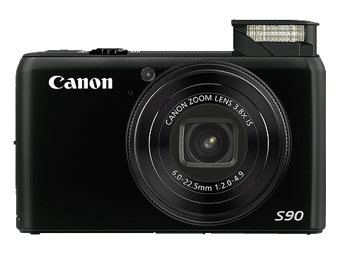 Canon PowerShot S90 framifrån