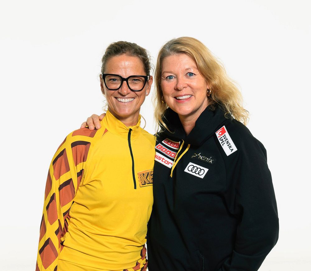 Helena Wallentin, marknadsdirektör Cloetta Sverige och Karin Stolt Halvarsson, alpin chef