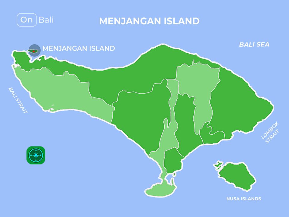 Menjangan Island on the map