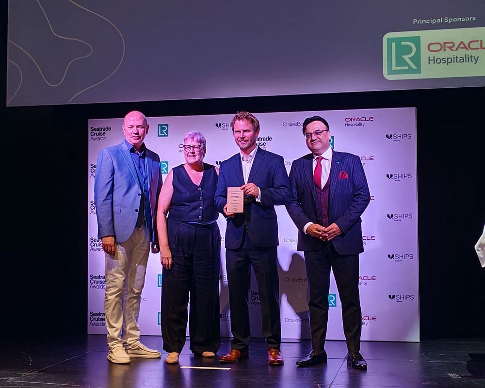 Iain McNeill, COO of HX Expeditions, who accepted the third-place award last night