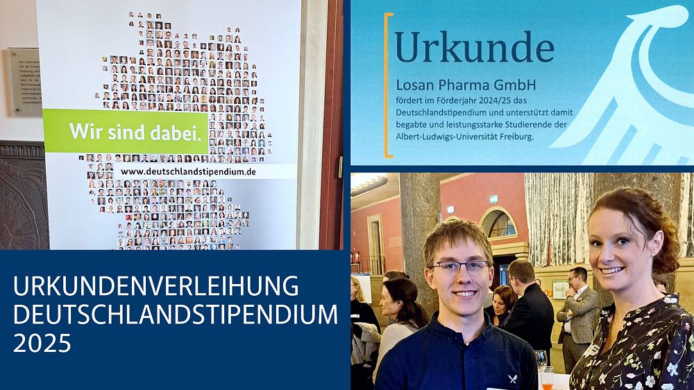 Urkundenverleihung Losan Pharma Sponsor Deutschlandstipendium 2025