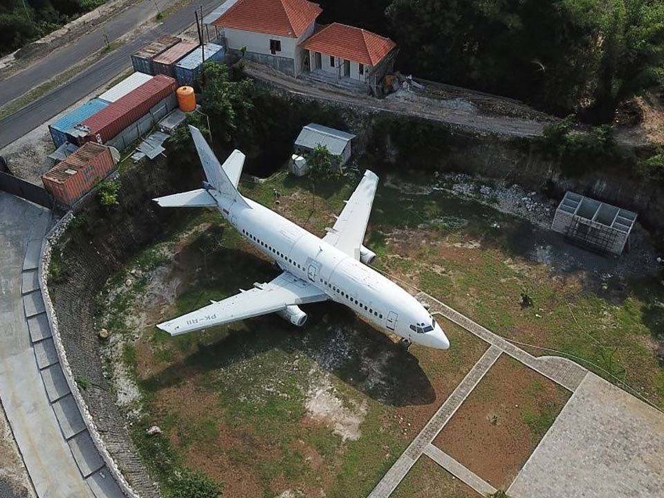 One of the Abandoned Airplanes in Bali - top view