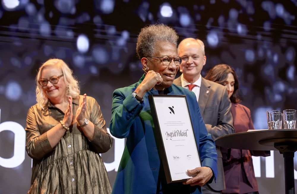 Ingrid Pollard, 2024 års Hasselbladpristagare vid prisceremonin på World of Volvo i oktober 2024
