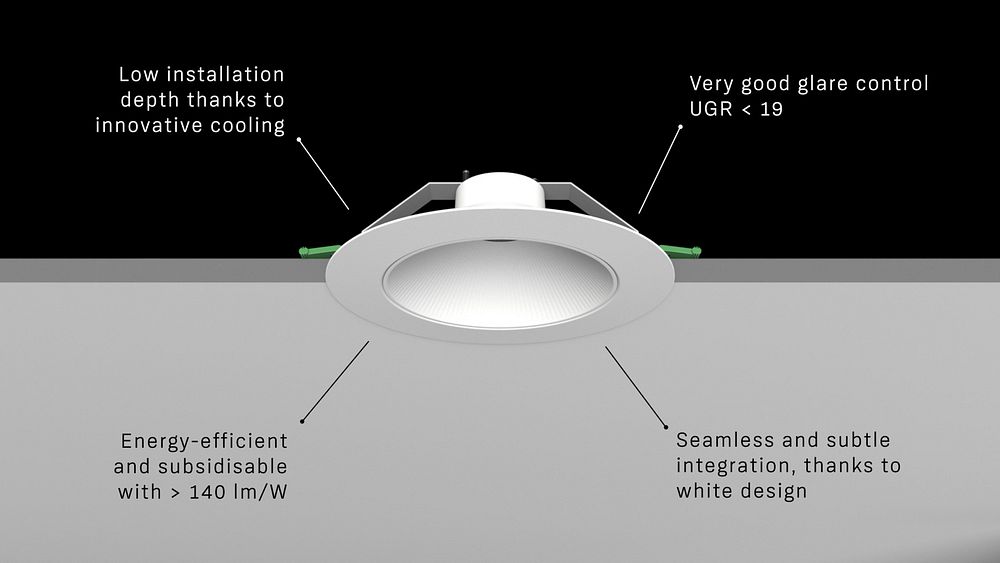 Lewy Flex refurbishment luminaire, LTS Licht & Leuchten GmbH.