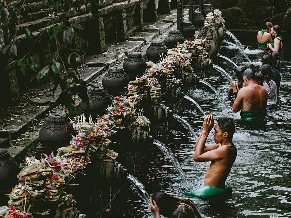 Water Purification Ritual in Bali