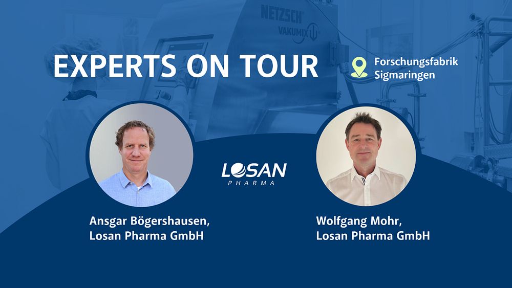 Mitarbeitende von Losan Pharma nehmen an Experts on tour teil