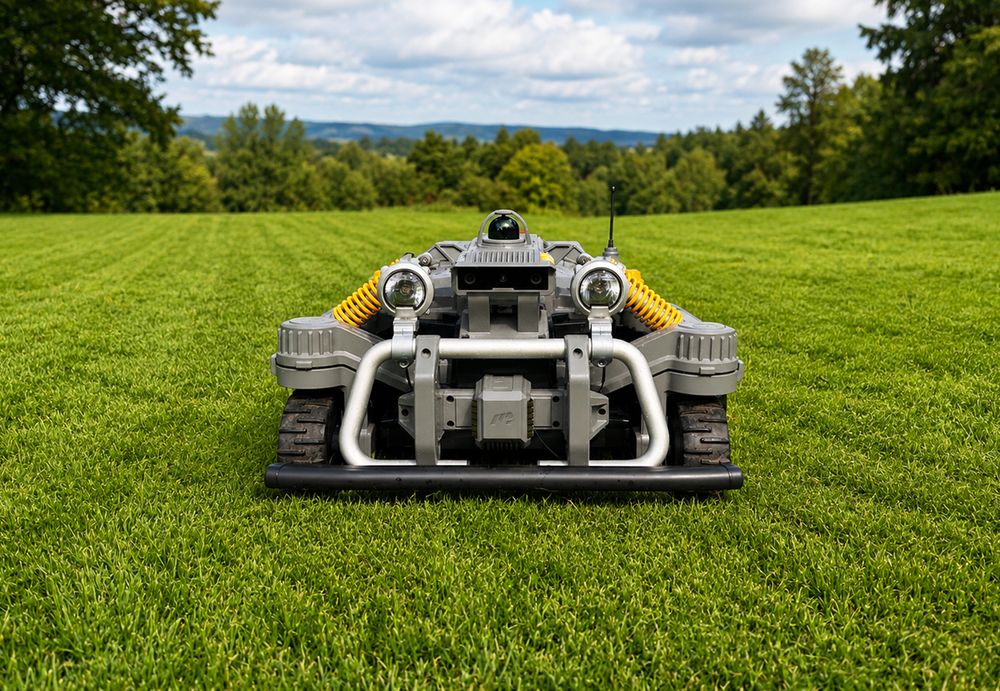 Maston är utrustad med Tri-Fusion-navigering med 360° LiDAR, NetRTK och DualCam AI-vision för autonom körning i komplexa miljöer.