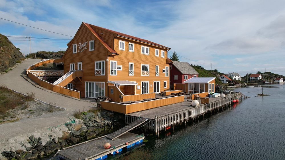 bilde av Røvær Kulturhotell etter utvidelsen