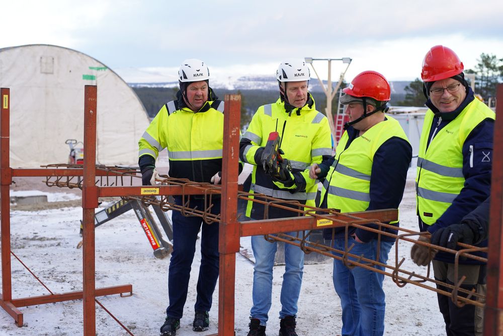 Från vänster: Kent Eriksson som representerar Nodava och ÄVA, Jörgen Nilsson som är projektchef för ByggDialog, Roger Eriksson för Älvdalens kommun, och Jan Spånberg, ordförande för ÄVA.