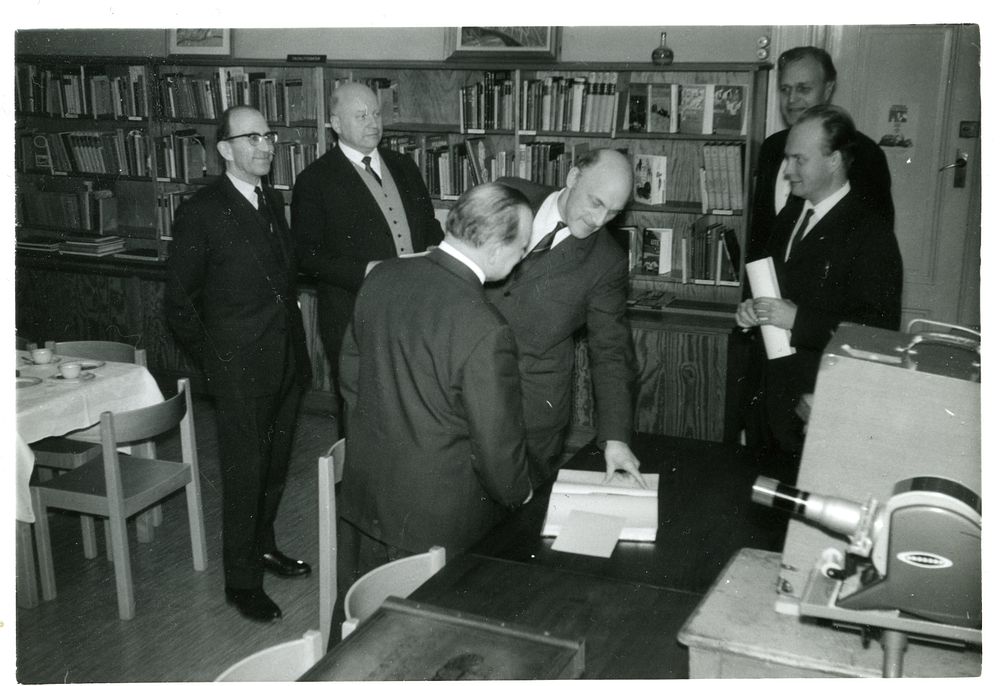 Utbildningsminister Ivar Persson på besök 27 oktober 1953 Foto: Estniska Skolans arkiv