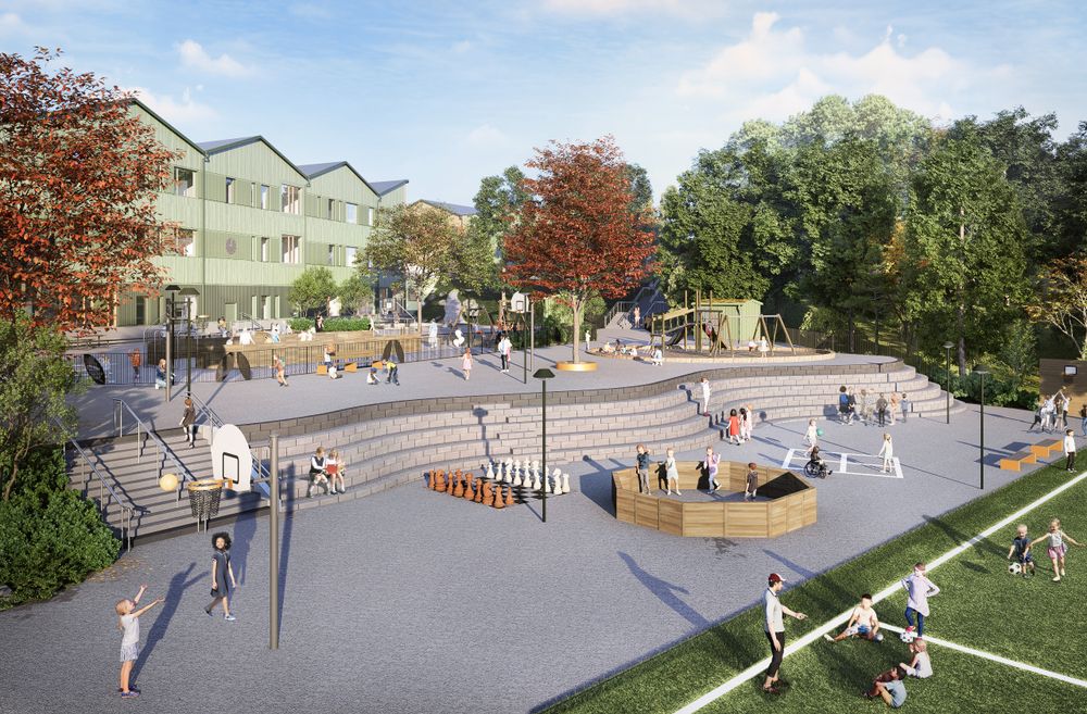 Visionsbild på Sanduddens skola