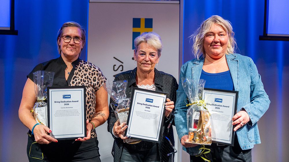 Pristagarna Cecilia Brönemyr, Vivi Kaya och Charlotte Ovefelt.
