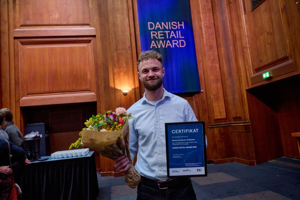 Rasmus Snæver Andersen vinder Danish Retail Award 2026