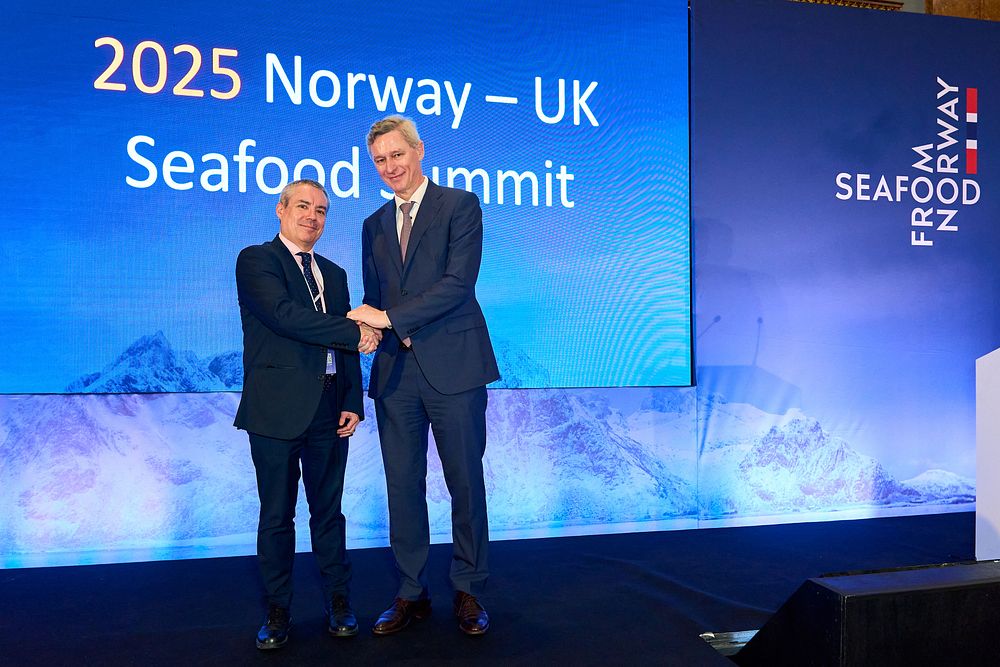 Mike Rowe, Director for Marine and Fisheries in Defra and HE Tore Hattrem, Ambassador of Norway to the United Kingdom at UK Summit 2025.