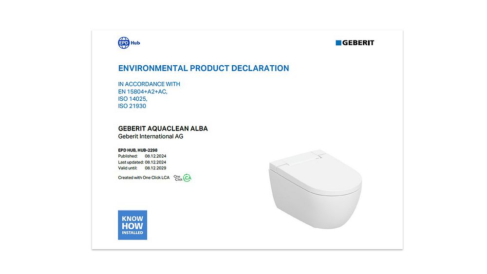 EPD Geberit AquaClean Alba