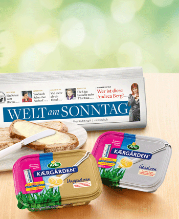 Arla Kærgården und WELT am SONNTAG –  die Top-Meldung im Kühlregal!